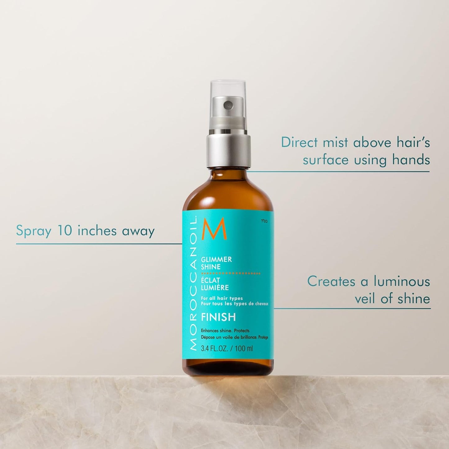 Moroccanoil Glimmer Shine Spray - Hair Shine & Frizz Control | Lightweight Formula