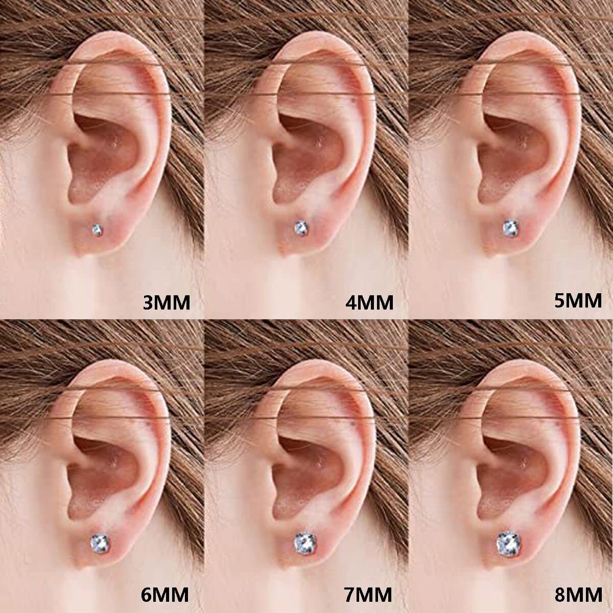 kamija Professional Ear Piercing Gun Kit with 6 Pairs S925 Sterling Silver Earrings (18K Yellow Gold Plated)+10 Pairs 316L Surgical Stainless Steel Gun Stud Earrings