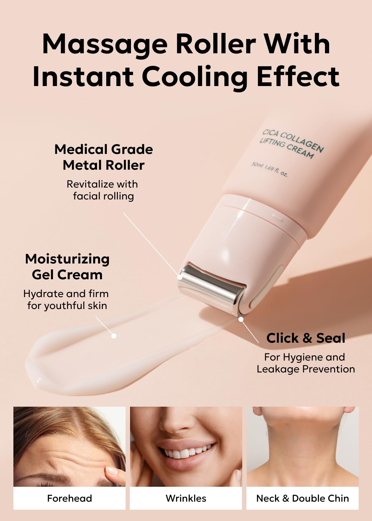 [K-Beauty] bewants Cica Collagen Lifting Cream(1.7 fl oz) and Collagen Eye gel patch (60 patches)
