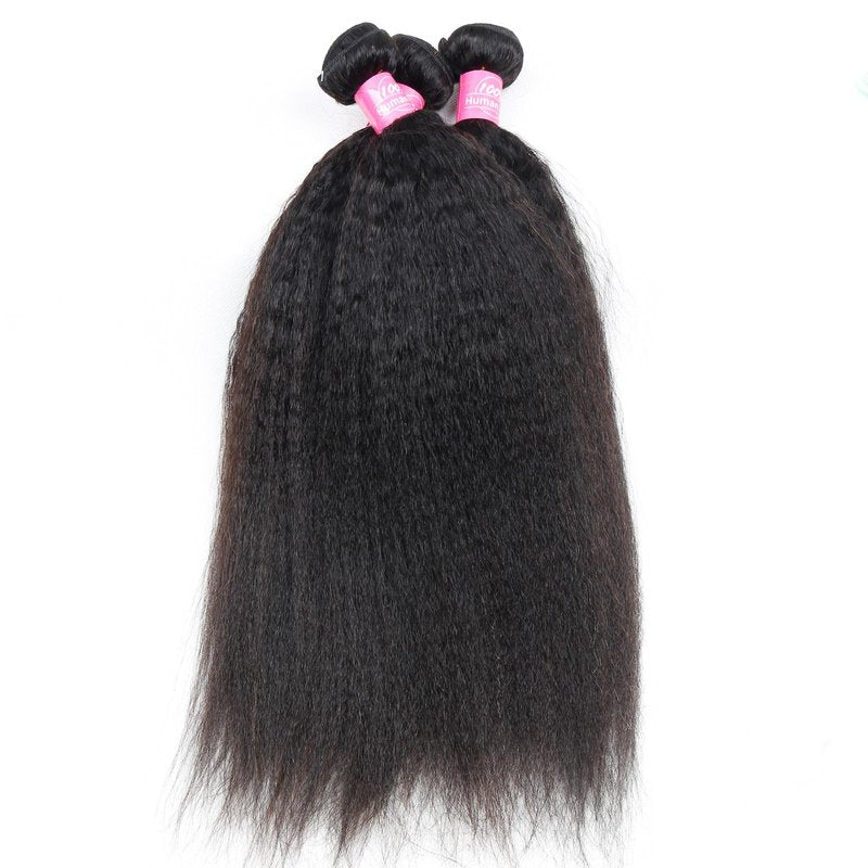 Kinky Straight Bundles Human Hair Brazilian 12A Kinky Straight Unprocessed Virgin Human Hair Bundles 28 Inch 1 Bundles 100g