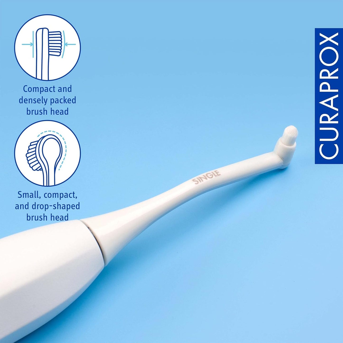 Curaprox Sonic Toothbrush Replacement Heads - Precision Cleaning for Braces & Implants | 2-Pack