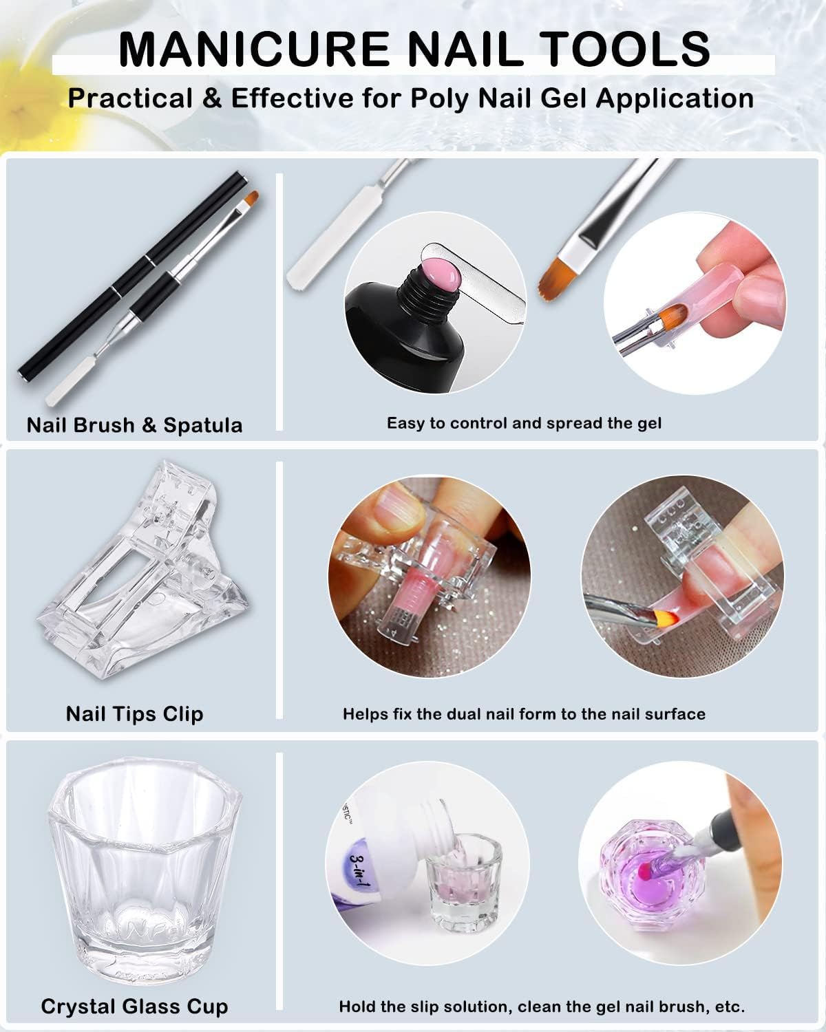 Gel Polish Remover & Cuticle Oil for Nails & Polygel Slip Solution & Colorful Nail Removal Tools