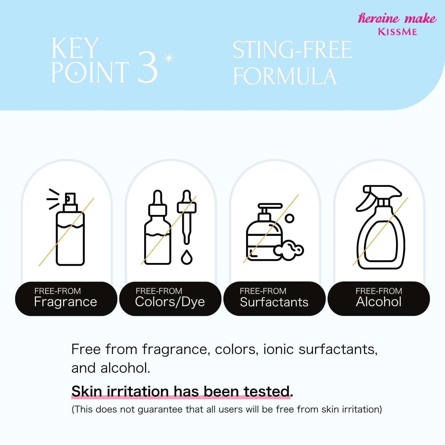 Heroine Make by KissMe Mascara Remover | Waterproof Makeup Remover Wand | Gentle Eye Makeup Solution for Sensitive Eyes | Travel Size for Waterproof Makeup | Made in Japan | 3 Pack
