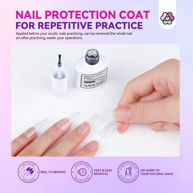 SAVILAND Acrylic Nail Kit with Drill & Essential Oil: Professional Acrylic Nails Kit for Beginner with Everything Nail Powder & Liquid Nail Primer Complete Home DIY Kit Salon Women Christmas Gift