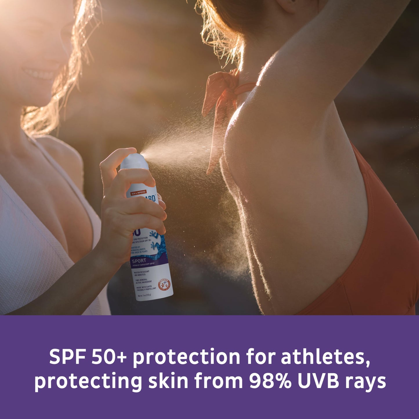 Blue Lizard Mineral Sunscreen Spray SPF 50+ for Athletes, Kids - Zinc Oxide Formula, 5 fl oz Each