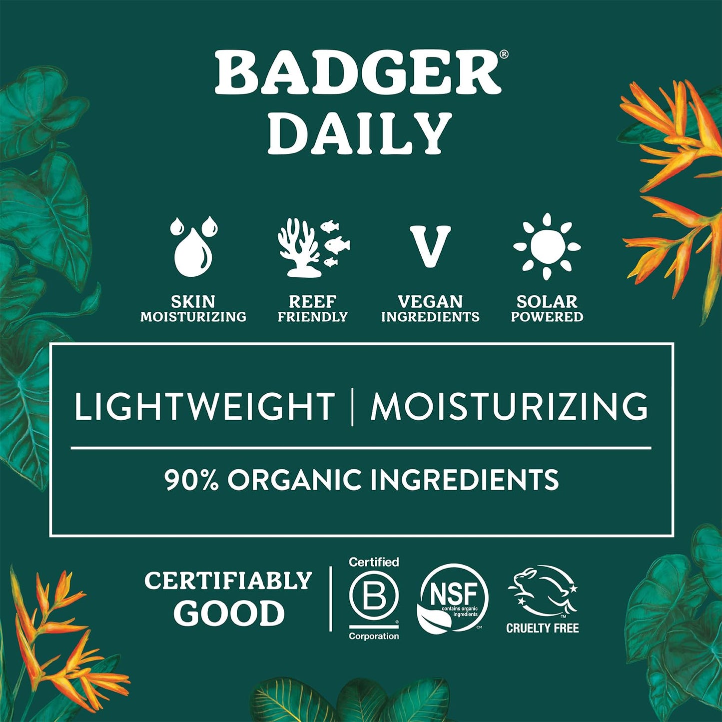 Badger SPF 30 Active Mineral Sunscreen + SPF 30 Daily Mineral Sunscreen, Reef-Friendly Sunscreen with Zinc Oxide