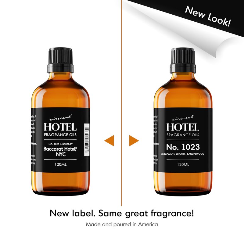 AirScent Hotel Diffuser Oil No. 1023 Inspired by The Baccarat Hotel Scent - Love Affair Fragrance Oil for Ultrasonic and Waterless Diffusers and Crafting - 10 mL, 0.34 fl oz Bottle