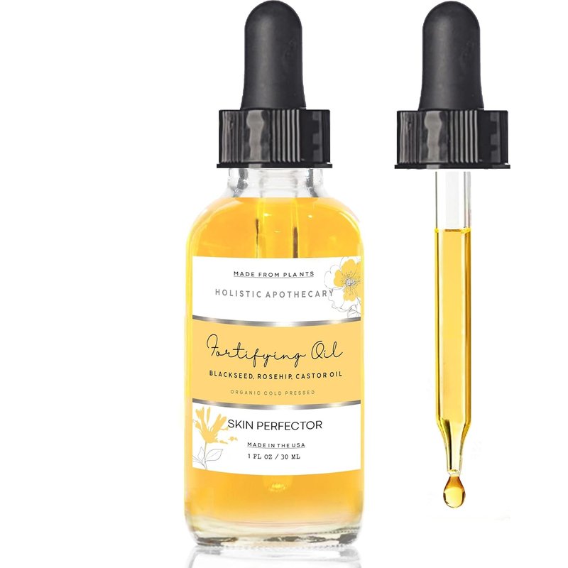 Organic Cold Pressed Black Seed & Rosehip Oil | Anti-Aging Facial Serum for Hydrated, Glowing Skin (1 FL OZ)