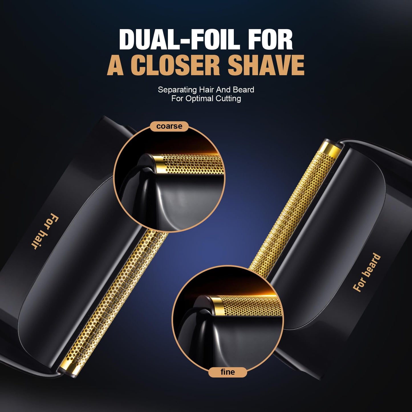 SUPRENT PRO Mens Foil Shaver Professional, Portable Men’s Facial Hair Groomer Magnetic Blade，Electric Razors for Men(Black)