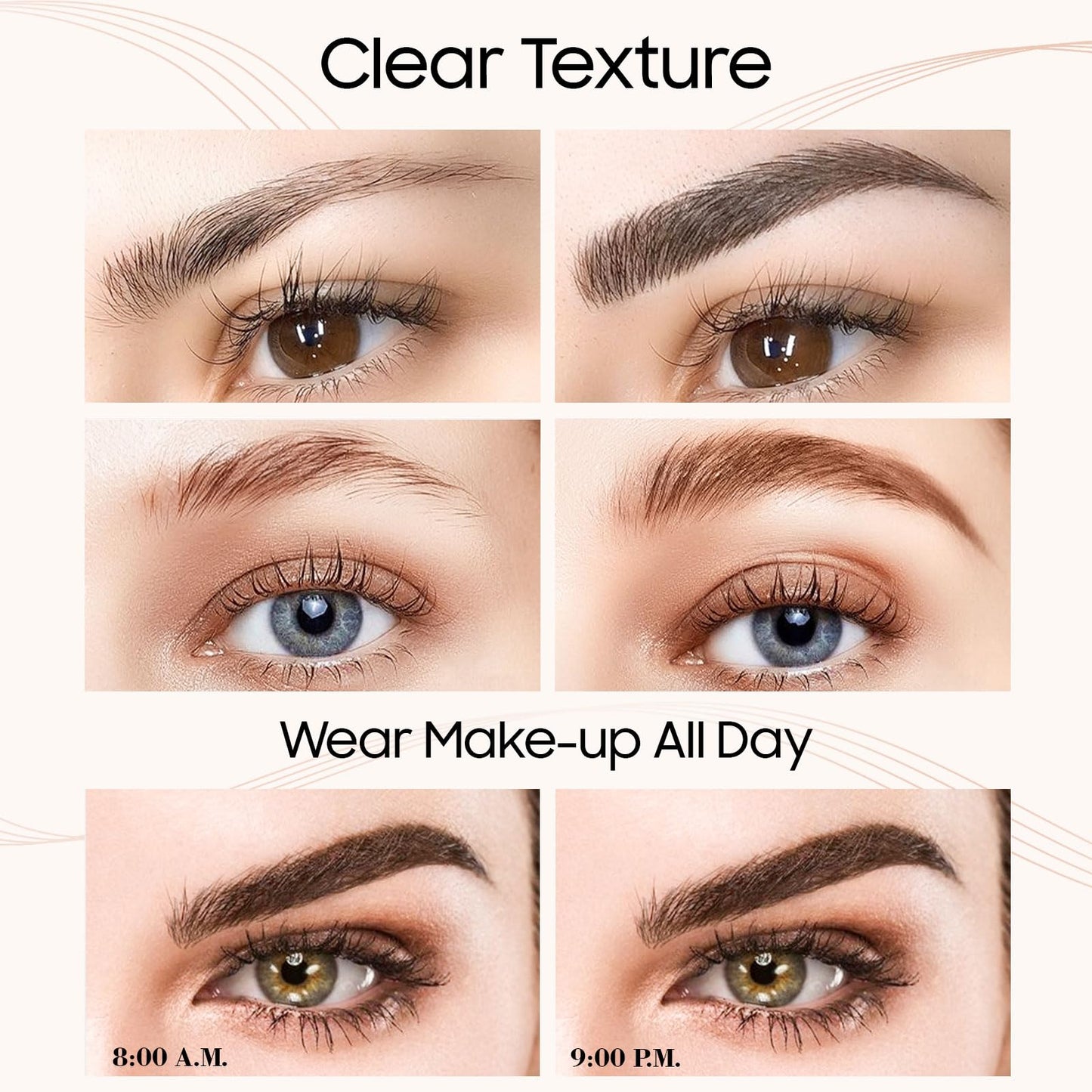 Eyebrow Pen - Eyebrow Pencils for Women, Long Lasting Waterproof Brow Pencil (Gray)