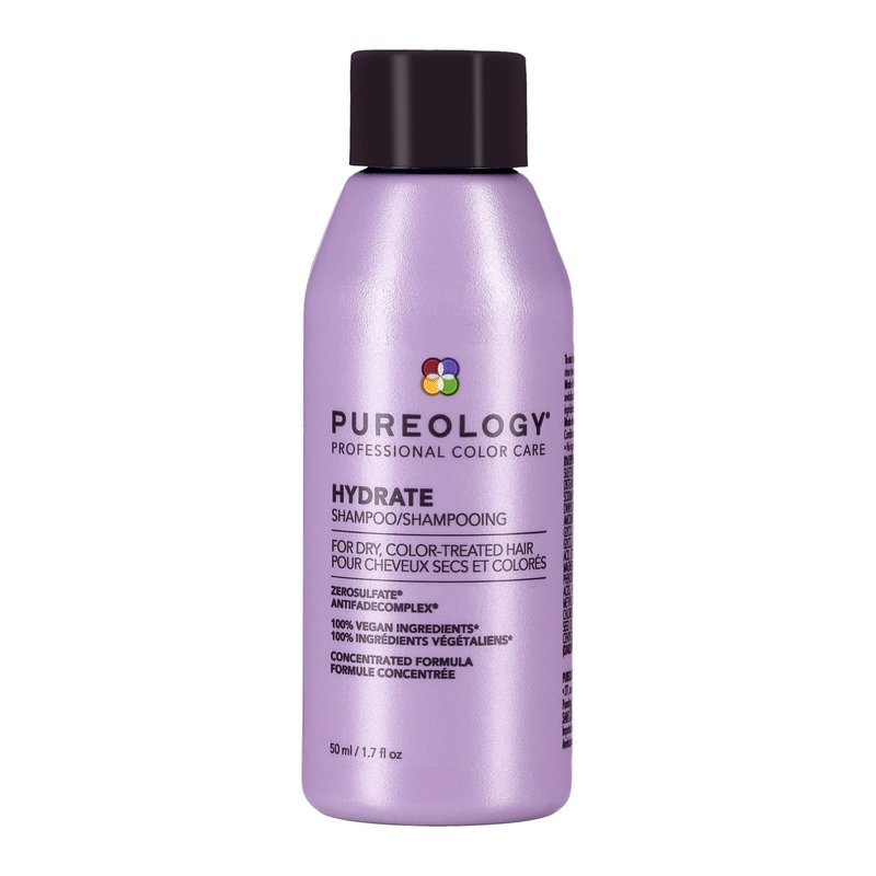 Pureology Hydrate Shampoo - For Dry or Color Treated Hair, Moisturizing Shampoo For Hydration & Softness, With Rose Extract & Green Tea, Vegan & Sulfate-Free, 1.7 Fl Oz