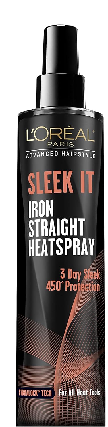 L'Oréal Paris Heat Spray - Advanced Hairstyle Sleek It for Smooth, Straight Hair | 5.7 Ounce