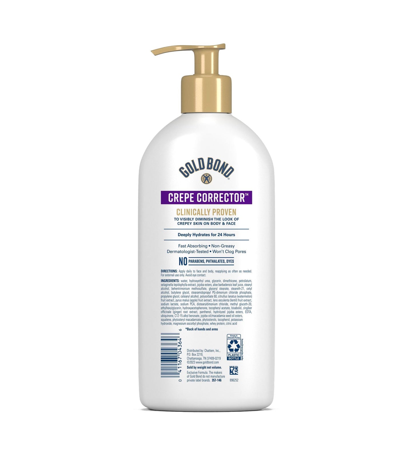 Gold Bond Age Renew Crepe Corrector Body Lotion, Improves & Tightens Crepey Skin, Replenishing & Smoothing Moisturizer, 24-HR Hydration, Hypoallergenic, Dermatologist-Tested, 14 Oz