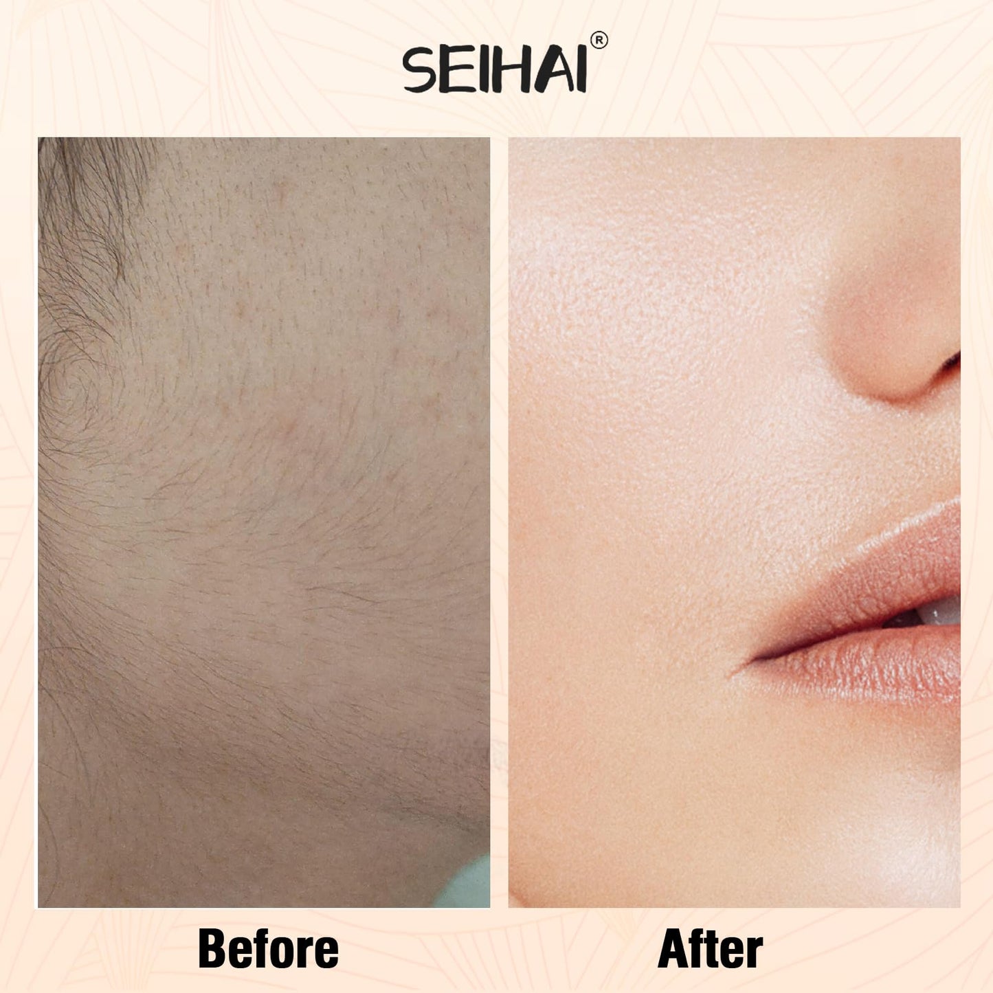 Facial Hair Removal for Women, Electric Painless Rechargeable Facial Hair Remover for Face, Lip, Chin with 2 Replacement Heads