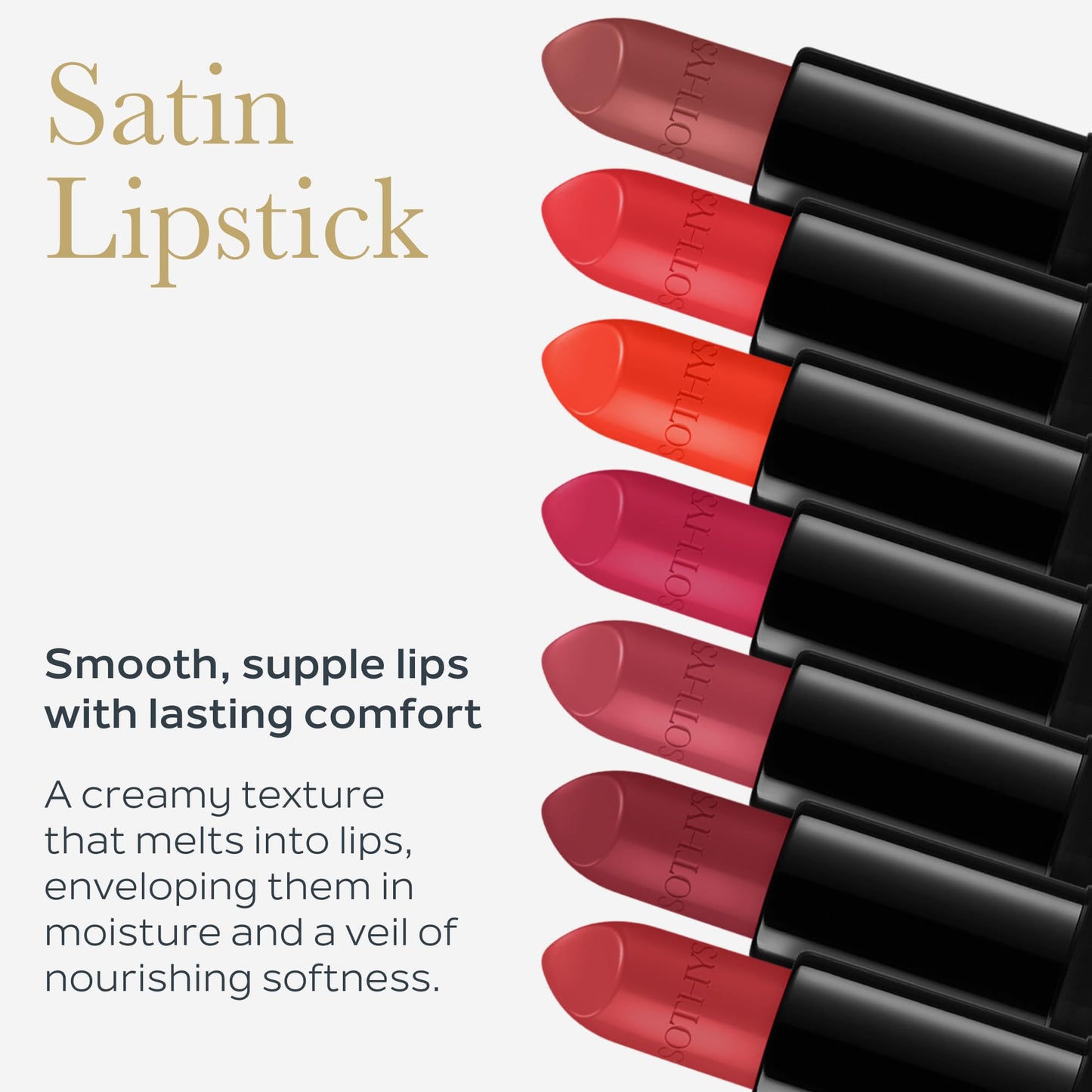 SOTHYS Rouge Intense Satin Lipstick – 232 Rose Passy | Creamy Classic Rose Lip Color with Hydration and Comfort | Long-Lasting Finish
