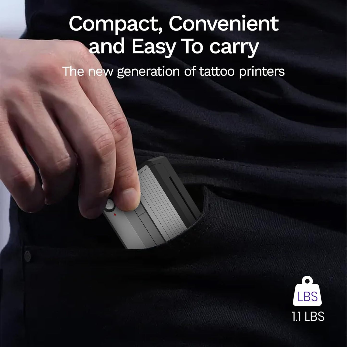 Tattoo Stencil Printer Machine - Wireless Bluetooth Thermal Inkless Printer for Artists | Includes 3 Tattoo Transfer Papers