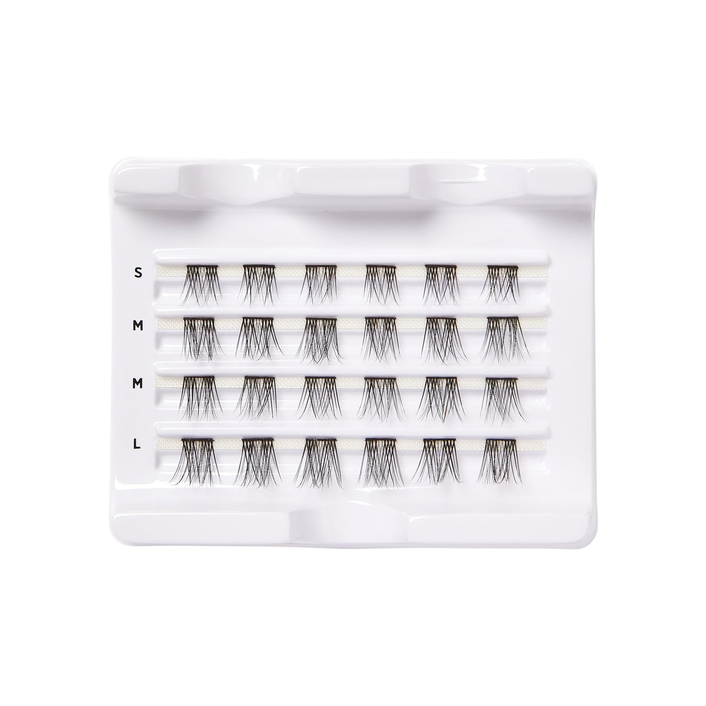 KISS Falscara DIY Eyelash Extension Lengthening Wisps - Featherlight Synthetic Reusable Artificial Eyelashes Multipack of 24 Mini Lash Clusters for that Authentic Eyelash Extension Look
