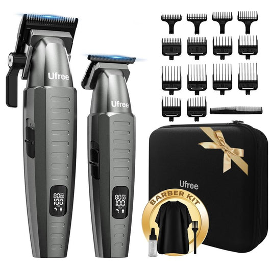 Ufree Cordless Hair Clippers for Men, Professional Barber Clippers Set