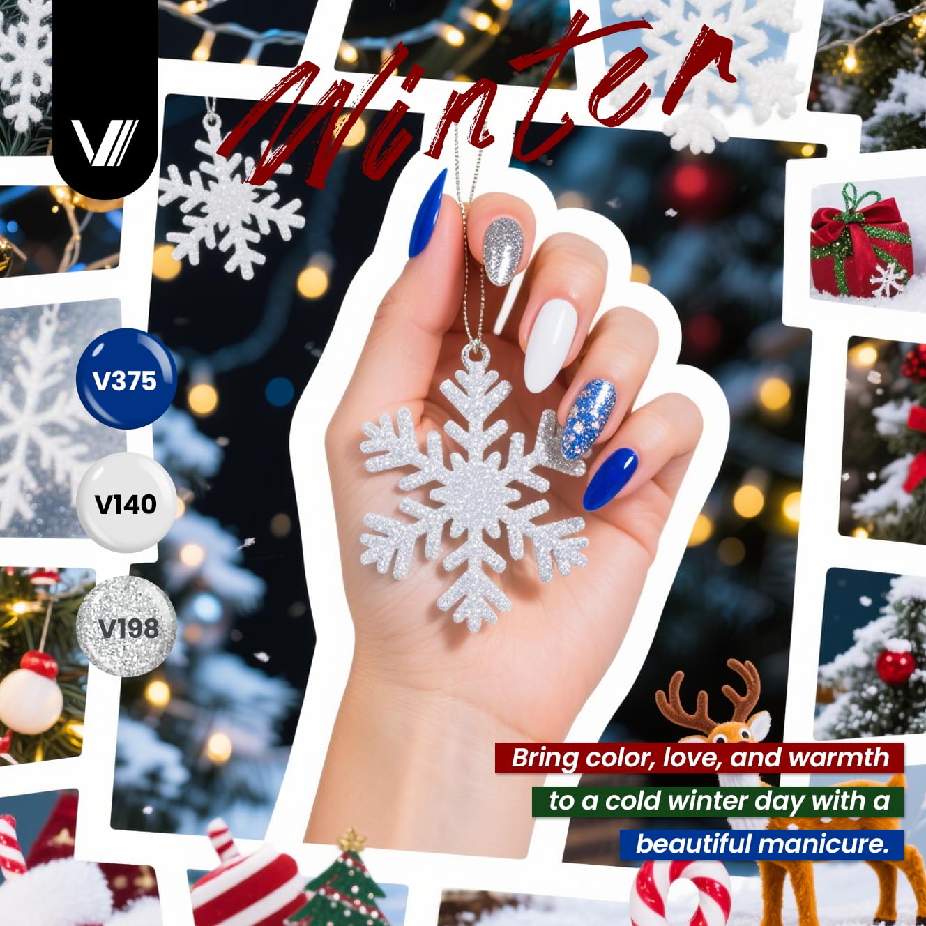 VANREESA 60 Pcs Gel Nail Polish Set - 55 Vibrant Colors for All Seasons | Base & Top Coats Included