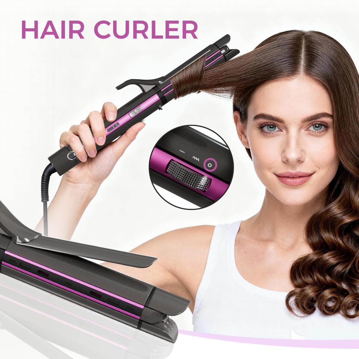 3 in 1 Hair Straightener, Curling Iron, Flat Iron & Hair Crimper Tool – Ceramic Plates, Dual Voltage,PRITECH Professional Hair Tool Fast Heating Hair Styling Tool for Women, Salon or Travel Use