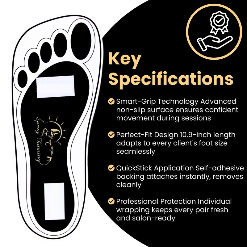 120Pairs(240Feets) Disposable Stick Spray Tanning Feet Pads Perfect for preventing spray tan solution,Deluxe & Hygienic Spray Tan Feet Pads-Ideal for Salons and Spas or Home,Easy to Apply