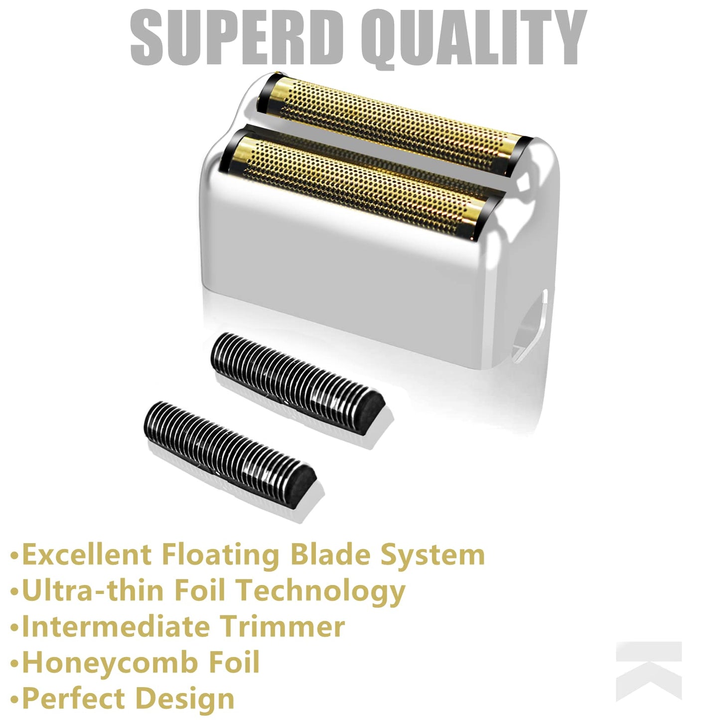 Shaver Replacement Foil and Cutters compatible with BaBylissPRO FXFS2 Electric Razors, Shaver Replacement Head compatible with BaBylissPRO Double Foil Shaver