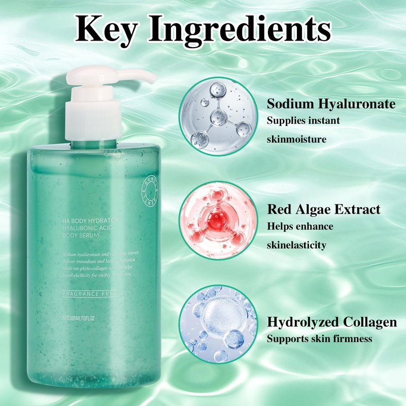 ONRSV Body Hydrator Hyaluronic Acid Body Serum for Dry Skin, Body Lotion with Red Algae Extract, Long-Lasting Moisturizing, Rich Yet Non-Greasy Moisturizer for Men & Women