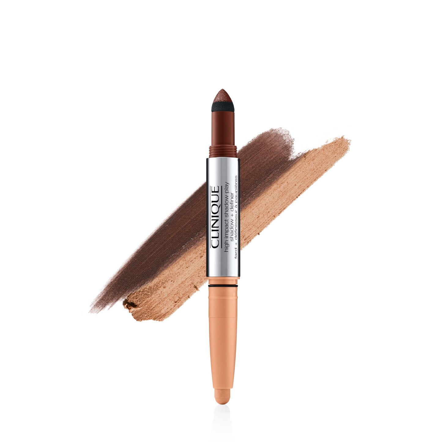 Clinique High Impact Shadow Play Shadow + Definer | Eyeliner + Eyeshadow | Crease Proof, Water Resistant + Safe For Sensitive Eyes, Café Au Lait, 1 Count