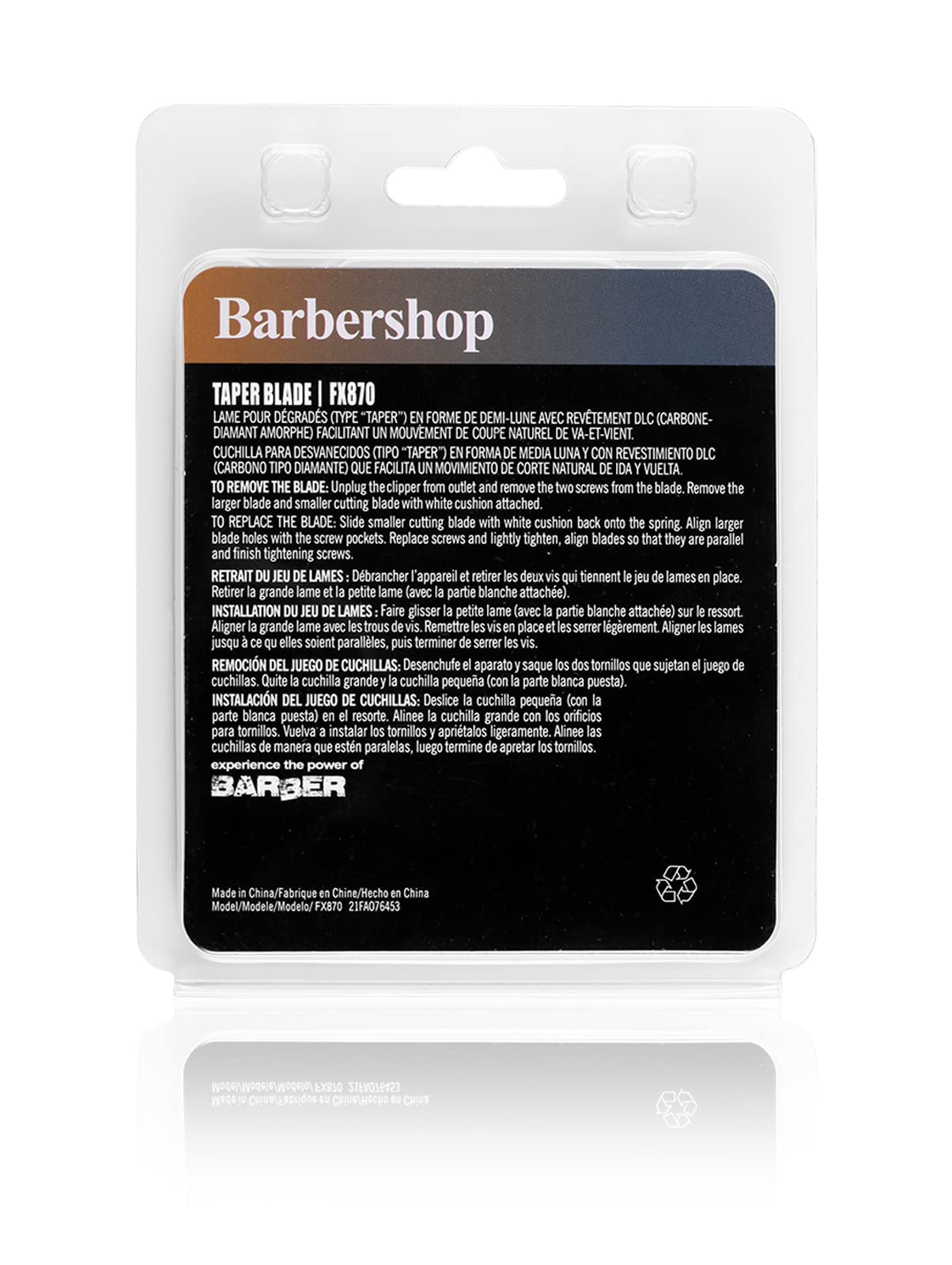 Amorka FX801R Replacement Blades for FX870 Clippers, Replacement Clipper Blades Compatible with Barberology FX870/FXF880/FX810/FX825/FX673N, Silver