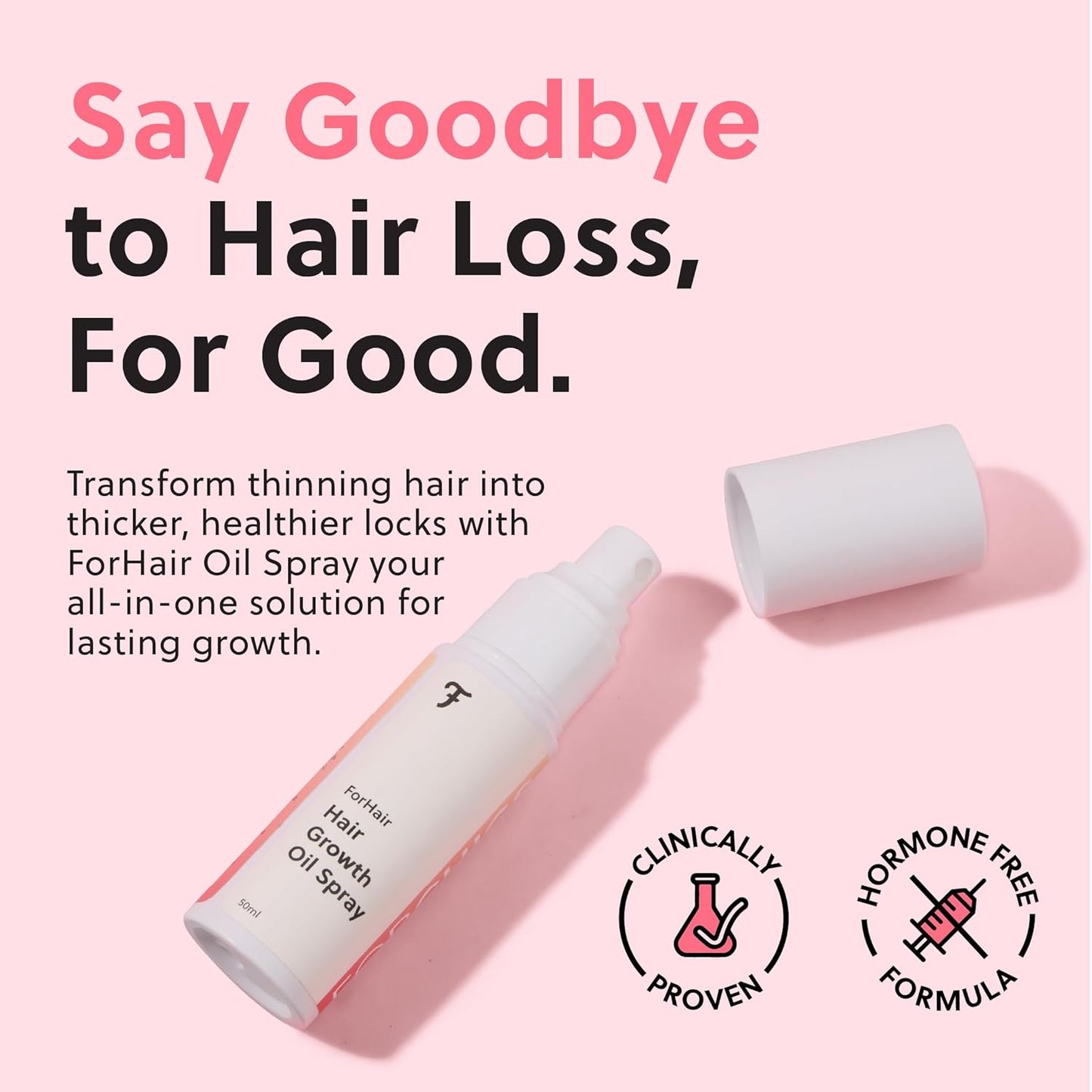 Hair Growth Serum for Women | Hormone-Free Regrowth Treatment for Thinning Hair - Fast Absorbing 50ml