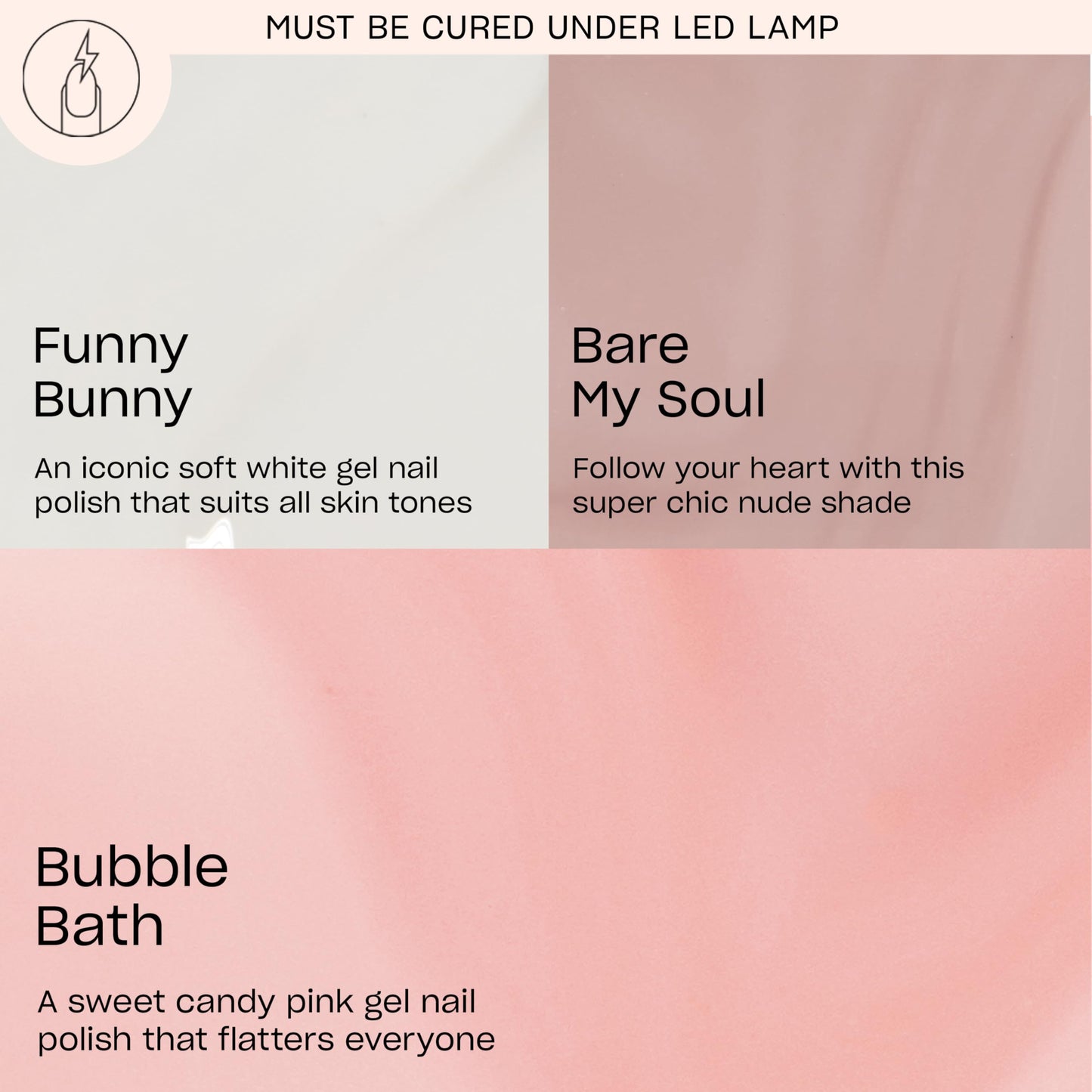 OPI GelColor Iconic Sheer Nude Shades Gel Nail Polish Trio Bundle | Funny Bunny, Soft White + Bubble Bath, Nude Pink + Bare My Soul, Soft Beige Crème UV Cure Gel Polish Colors