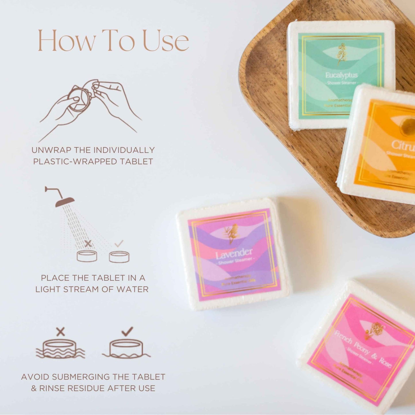 Shower Steamers Aromatherapy 12Pcs - Pure Essential Oils Shower Bombs Aromatherapy for Women - Eucalyptus Shower Steamer, Lavender Shower Steamers for Colds and Flu, Shower Bomb Gift for Her Self Care