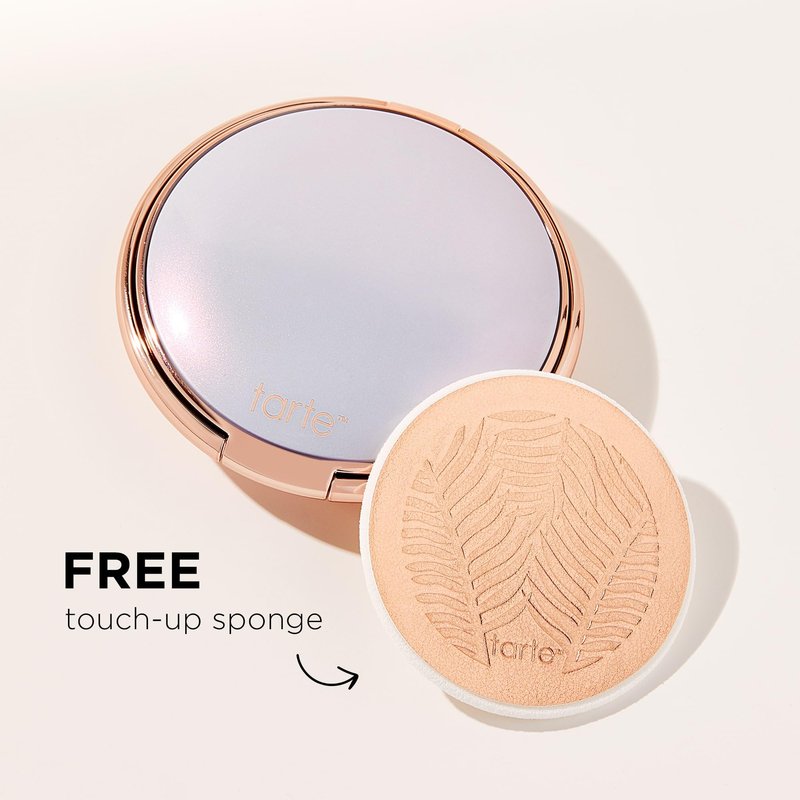 tarte Amazonian clay blurring powder foundation – Buildable Light-to-Medium Coverage, Natural Matte Longwear Finish, Blurs look of Pores, Vegan & Cruelty-Free, full size, 18N fair-light neutral