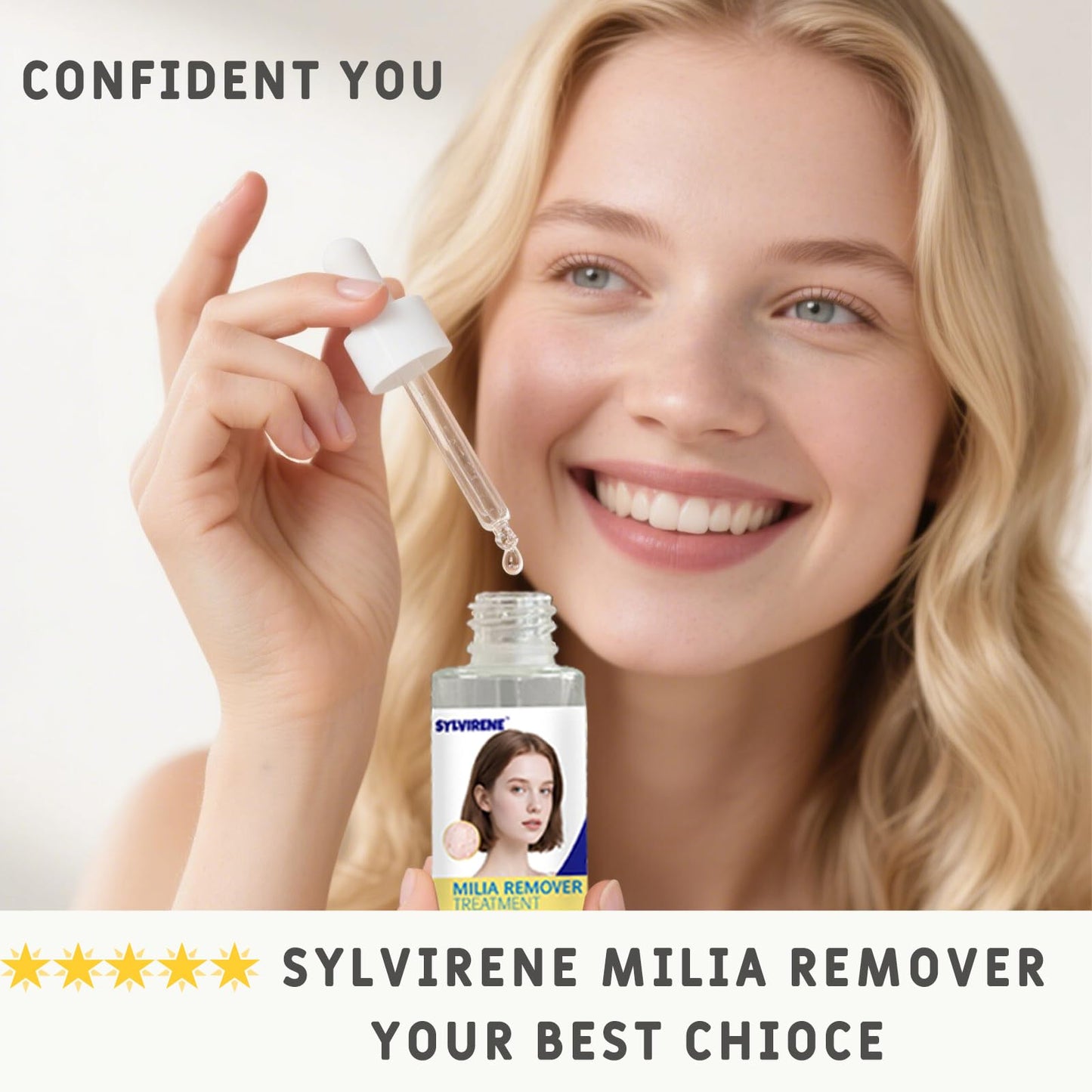 Sylvirene 40 ml Milia Remover Serum for Eyes & Face, Milia Removal Essence, Milia Spot Remover Serum for Clear Skin