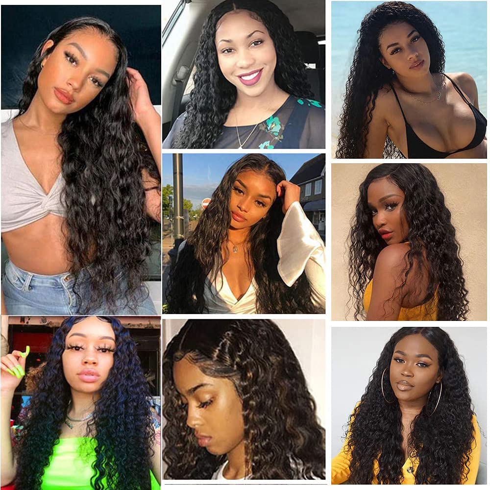 Deep Wave Human Hair Bundles - Wet & Wavy Extensions | 12-14-16 Inch, 300g