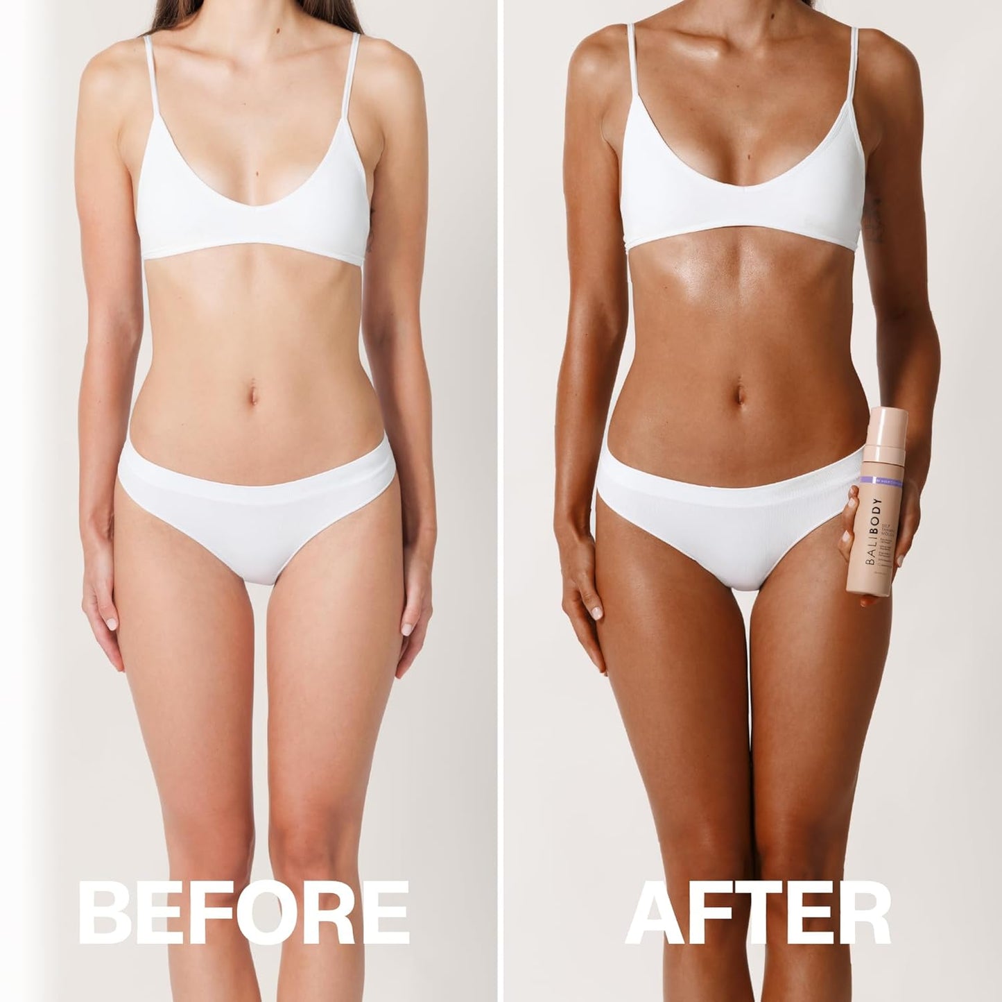 Bali Body Self Tanning Mousse - Deep Violet Formula for Dark Tan | Hydrating & Sensitive Skin - 200ml / 6.7fl oz