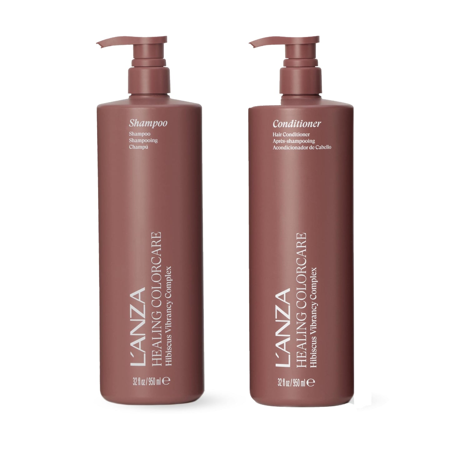 L'ANZA Healing Colorcare Shampoo & Conditioner Set, Color-Safe Sulfate-Free Hair Care Bundle for Dry Damaged Hair, Anti-Fade Formula (33.8 Fl Oz Each)