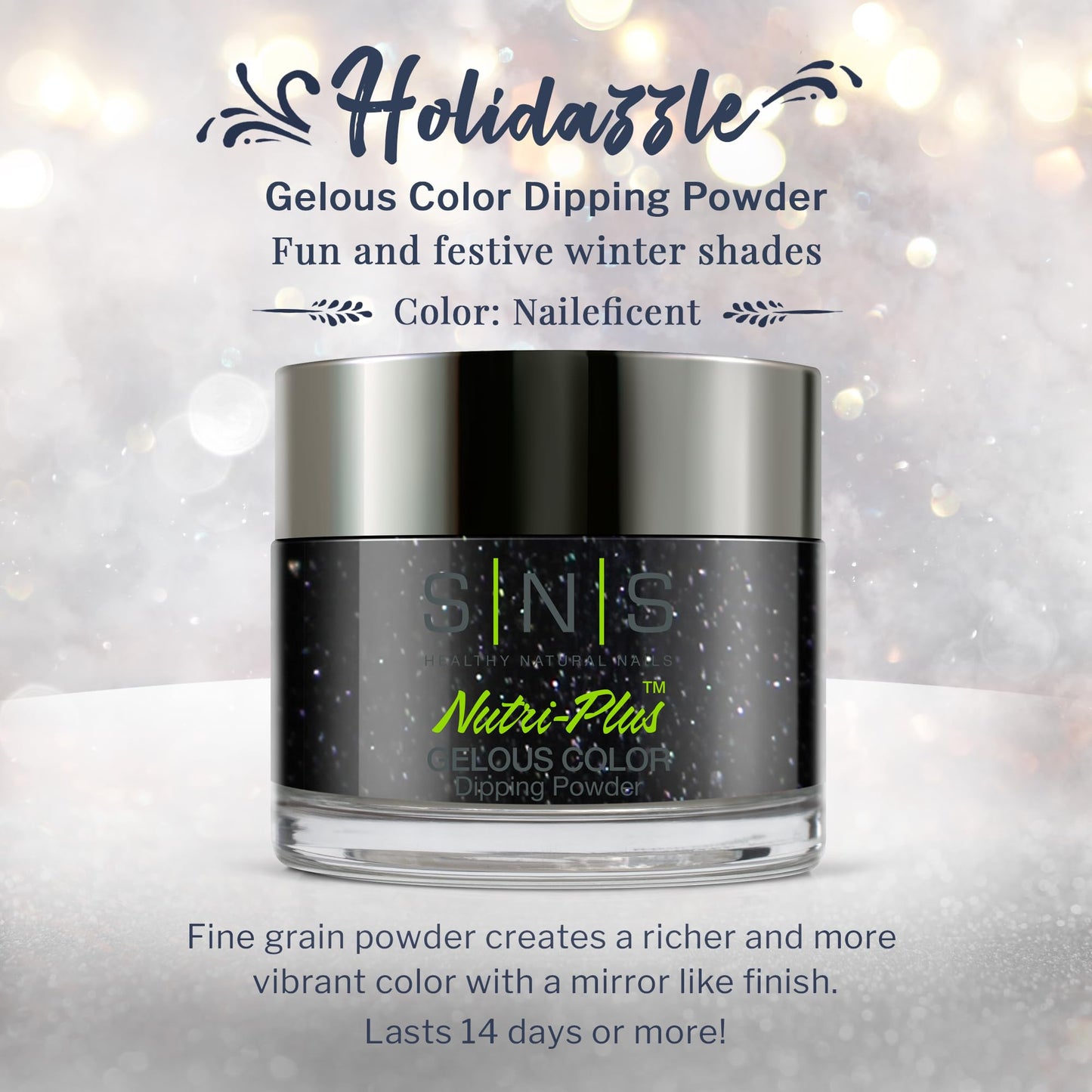 SNS Nail Dipping Powder Holidazzle Collection (HD24 - Naileficent - 1.5 oz)