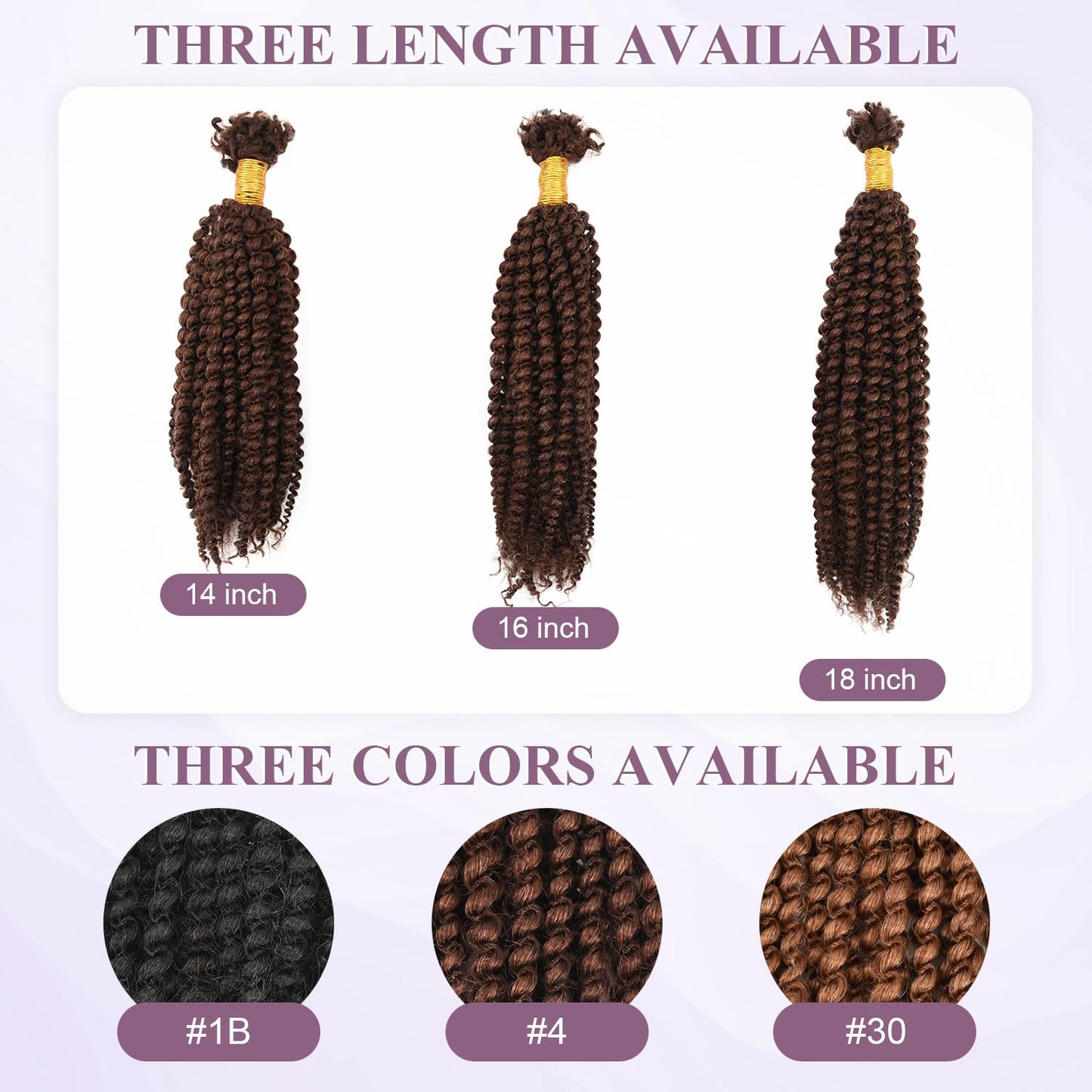 Lovenea Afro Kinky Curly Bulk Human Hair 50g/pack 100% Real Human Hair for Mini Twist/Braiding/Loc Extensions Curly Hair Natural Afro Bulk for Dreadlocks (4#, 14 Inch-50g)