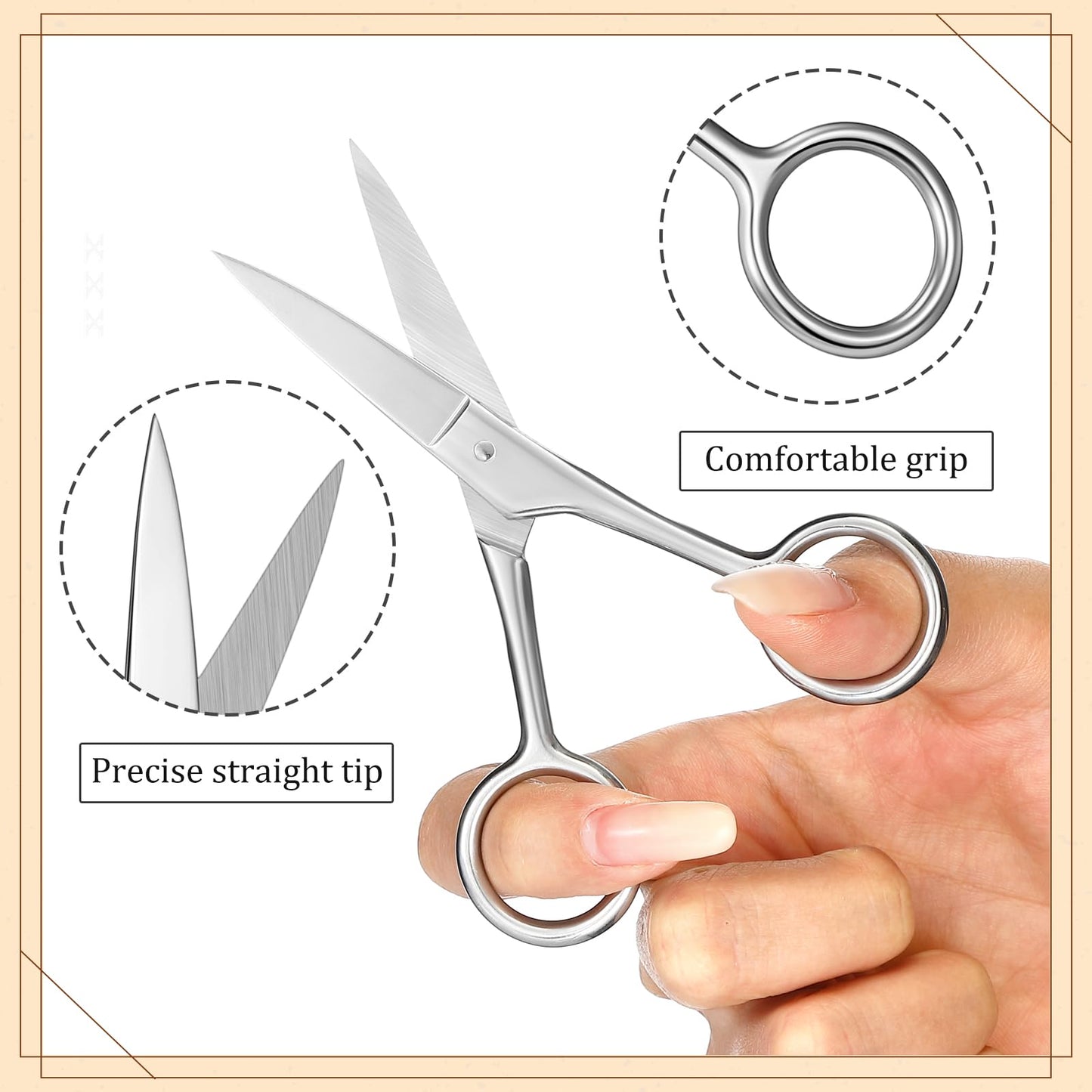 Maitys 10 Sets Beard Brush and Comb Set Bulk Boar Bristle Beard Brush Comb Scissors Kit Gifts for Men Father Colleague Employee Appreciation(Round)