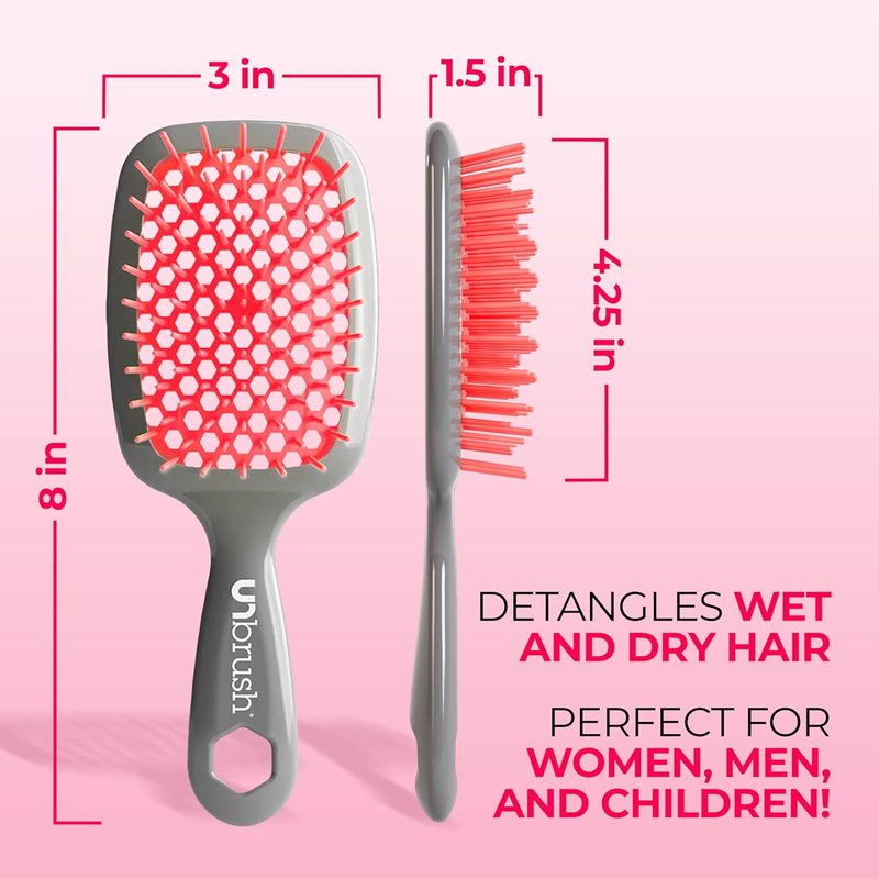 FHI Heat Detangling Brush - Pain-Free Brushing for All Hair Types | Durable DuoFlex Bristles, Lightweight Handle