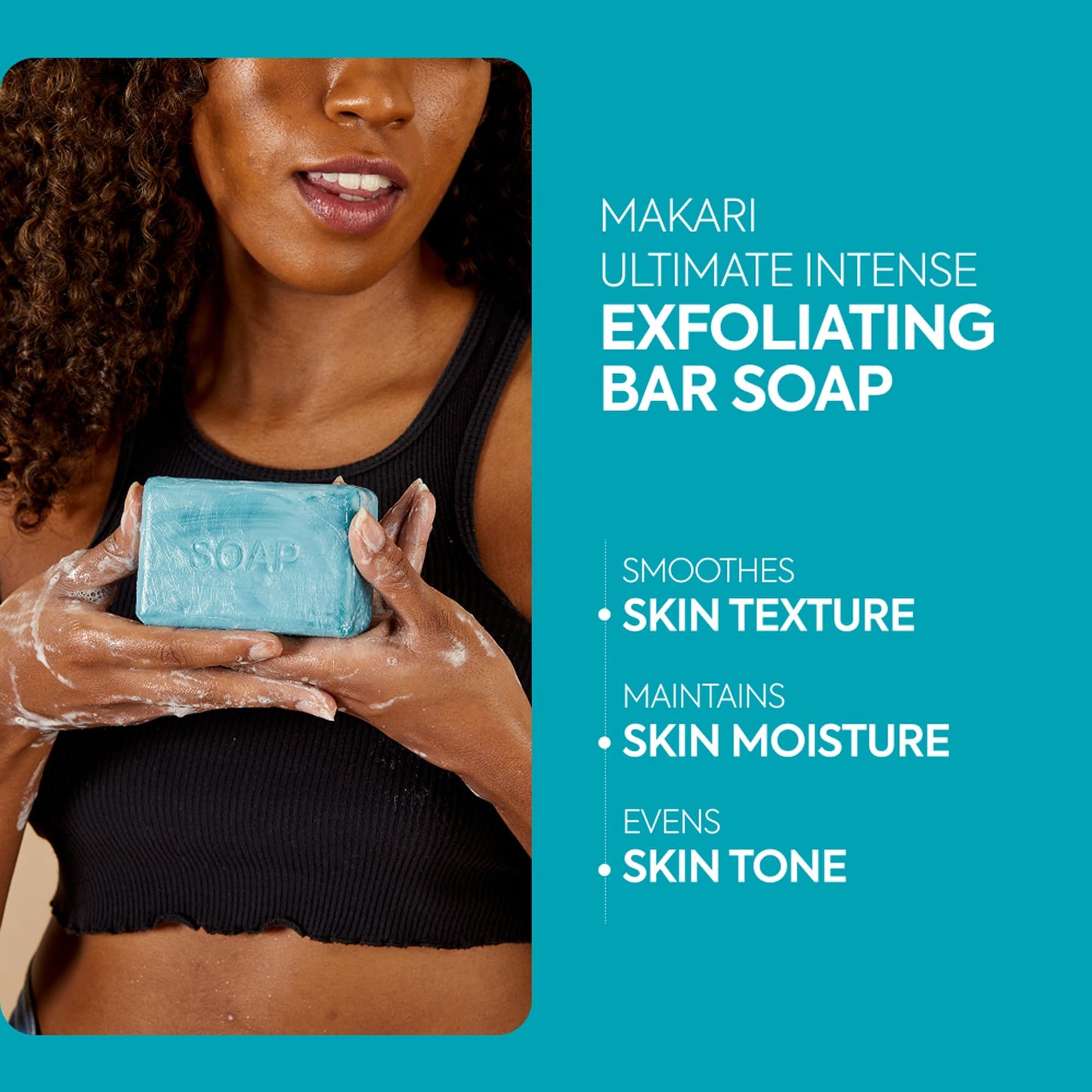 Makari Blue Crystal Beauty Exfoliating Bar Soap – 7 oz Bath Soap for Women & Men | Exfoliating Cleanser with Glutathione, Kojic Acid & Collagen for Smooth, Refreshed-Looking Skin