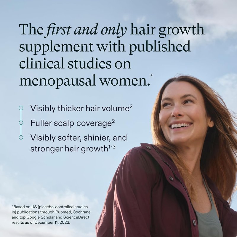 Nutrafol Women's Balance Hair Growth Supplements - Clinically Proven for Thicker Hair | 2 Month Supply, 2 Refill Pouches
