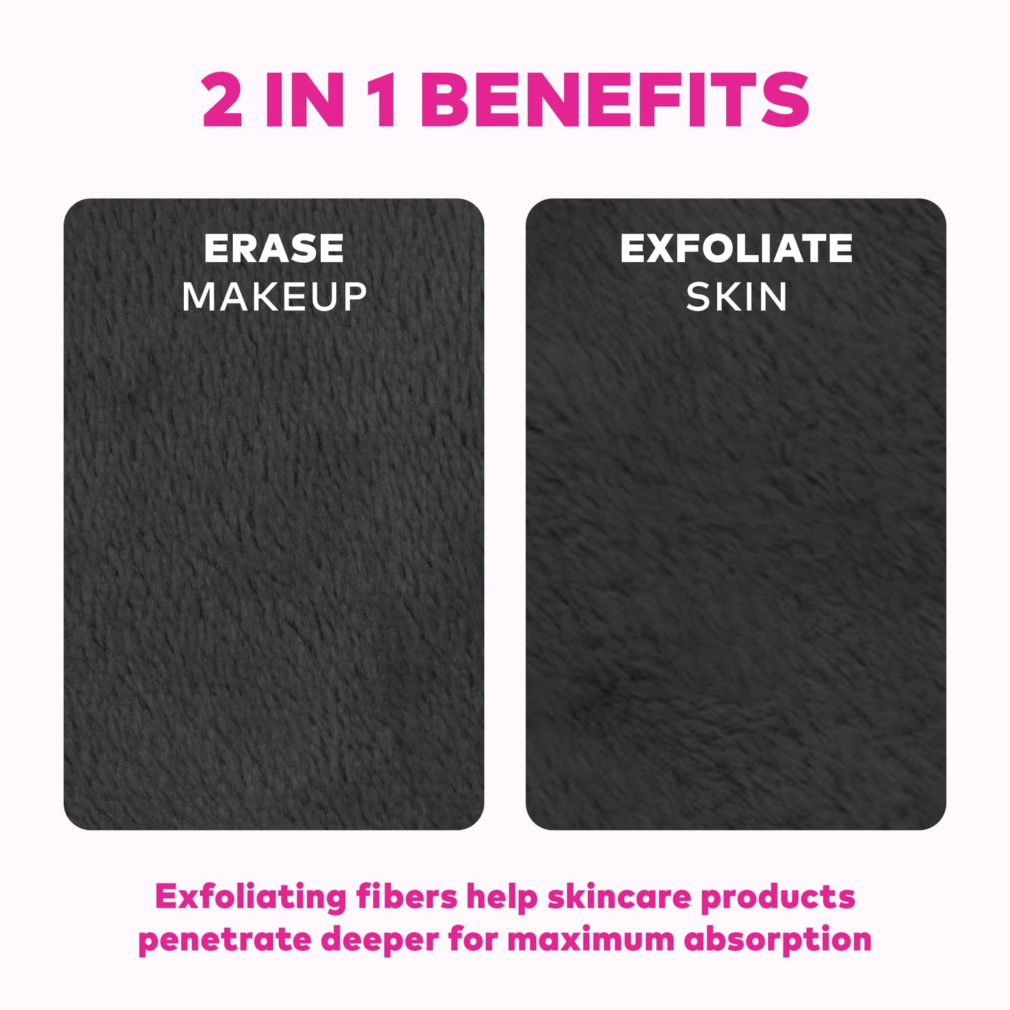 The Original MakeUp Eraser 7-Day Set, Erase All Makeup With Just Water, Including Waterproof Mascara, Eyeliner, Foundation, Lipstick, Sunscreen, and More! Chic Black, 7ct.