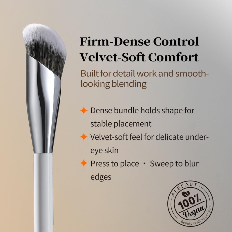 Albeaut Concealer Brush, Angled Under Eye Makeup Small Foundation Precision Face Blending Brush (193 concealer brush), 1pc