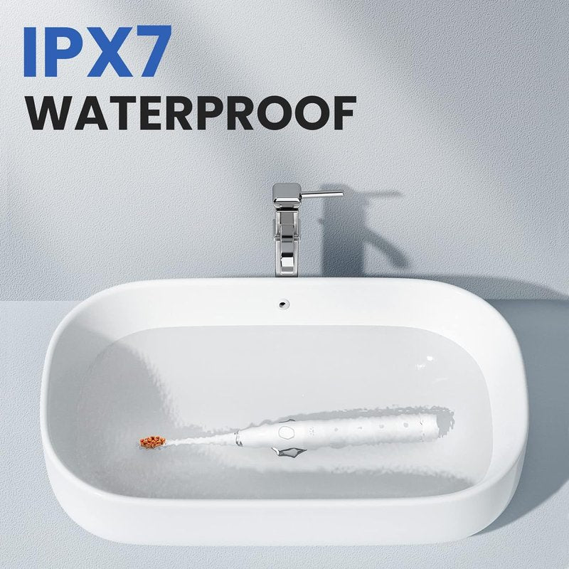 Oclean Electric Toothbrush for Adults, Sonic Toothbrush Soft Gum Care, Whitening, 180 Days Battery Life, IPX7 Waterproof, 76000 VPM Motor, USB C Rechargeable, White