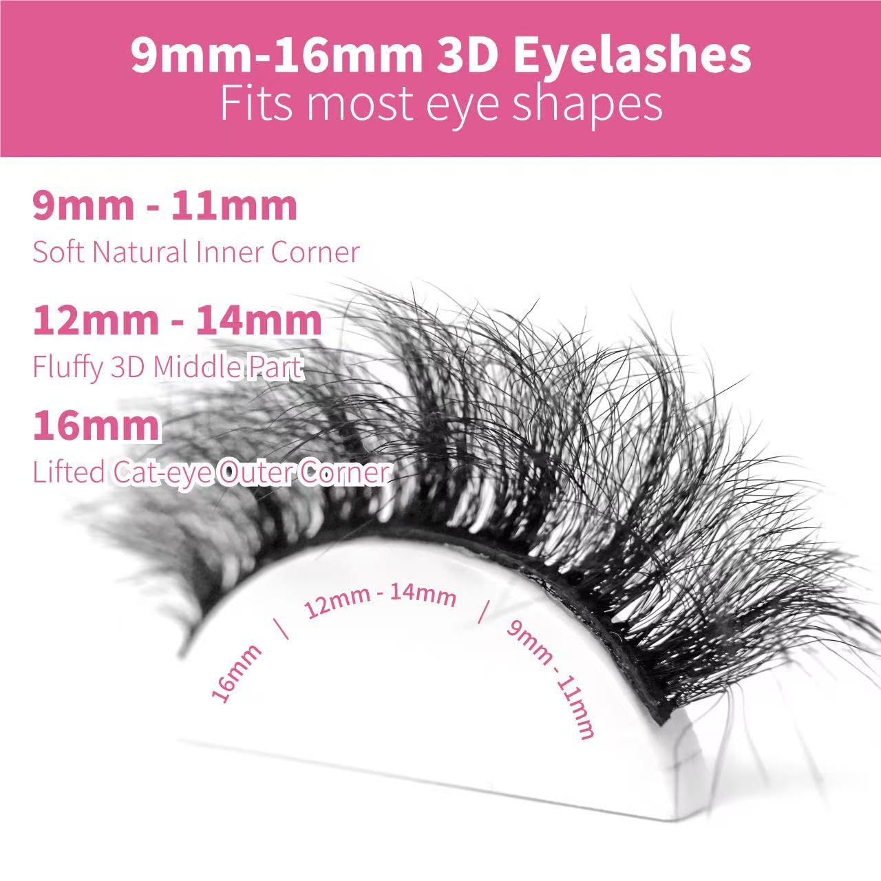 Ultra Fine Ultra Soft 3D Cluster False Lashes - 7 Pairs Natural Cat Eye/Fox Eye Eyelashes, 10-18mm Fluffy Individual Lashes for All Eyes Shapes, Low-Carbon Material Comfortable All-Day Wear
