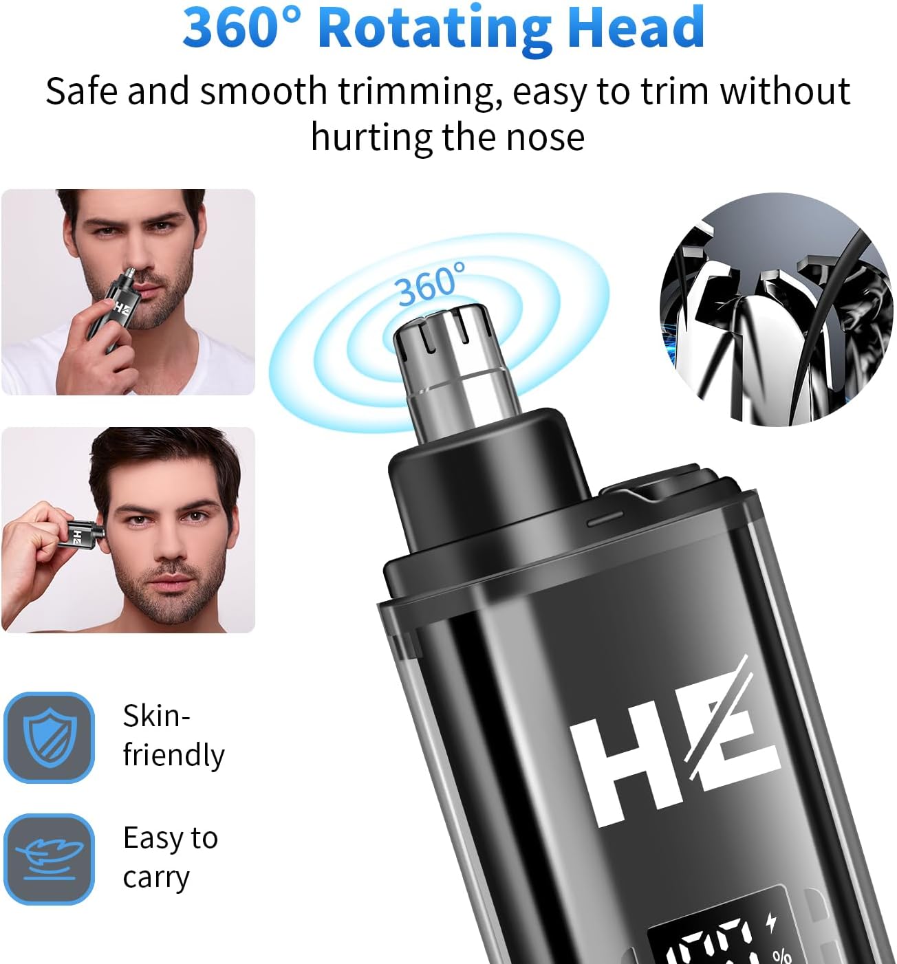 Professional Hair Clipper Set - Cordless Electric Clippers & Beard Trimmers | Rechargeable Barber Kit with Nose Hair Trimmer