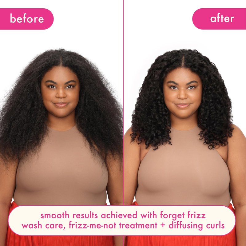 amika forget frizz anti-frizz shampoo, 1000ml | smoothing, humidity protection, up to 72 hour frizz control + lightweight hydration, for medium to thick coarse hair types 2a-4c