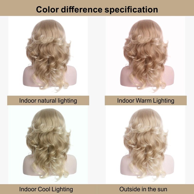 MEDISIFA Blonde 70s Disco Wig Farrah Fawcett Wigs for Women Lady Natural Synthetic Full Wigs Vintage Cosplay Costume Hair Wig